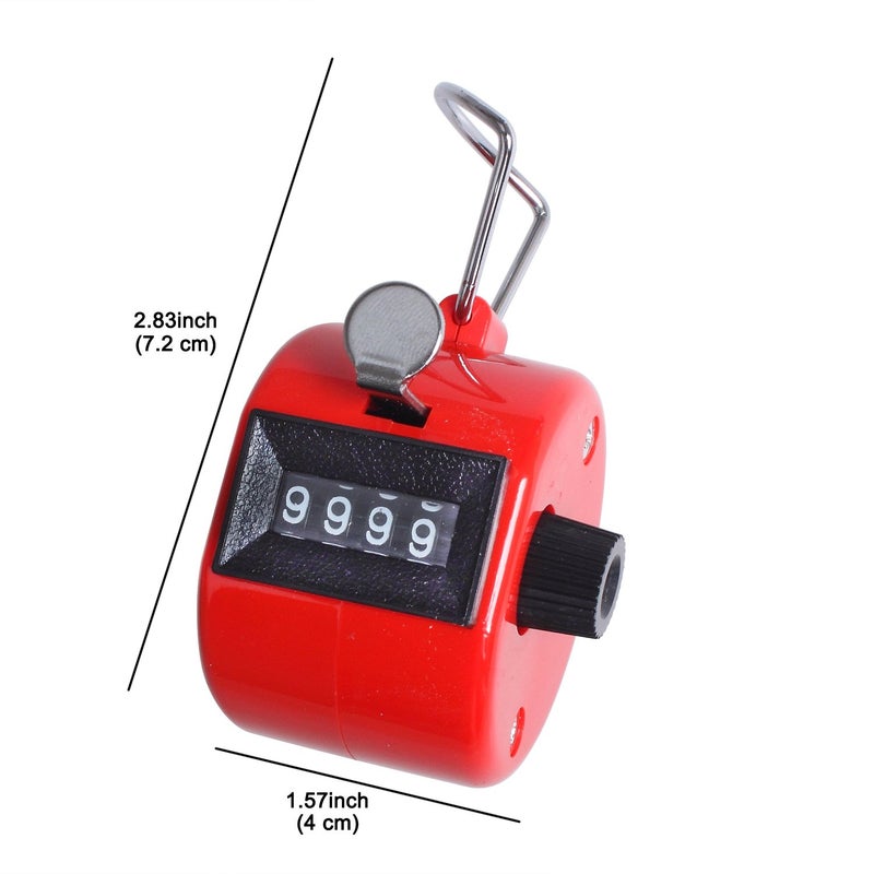 ewinever 3-Pack Handheld Tally Counter 4 Digit Mechanical Palm Clicker Counter, Number Counter/Pitchers Scores Counter/Crochet Stitch Counters and Other Sport Event - Image 2